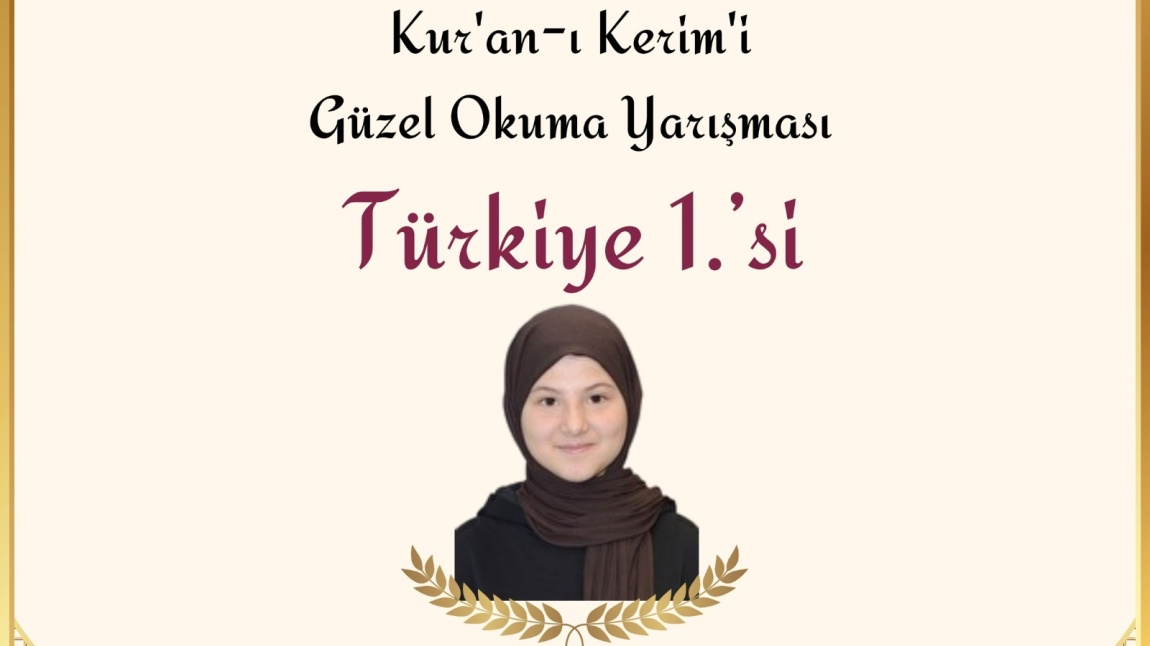 Öğrencimiz Melike KİRAZ Türkiye Birincisi !